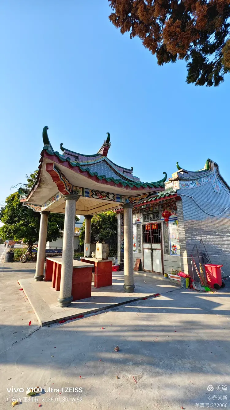 中国广东惠州惠东新农村芙蓉村蛇年初二风景